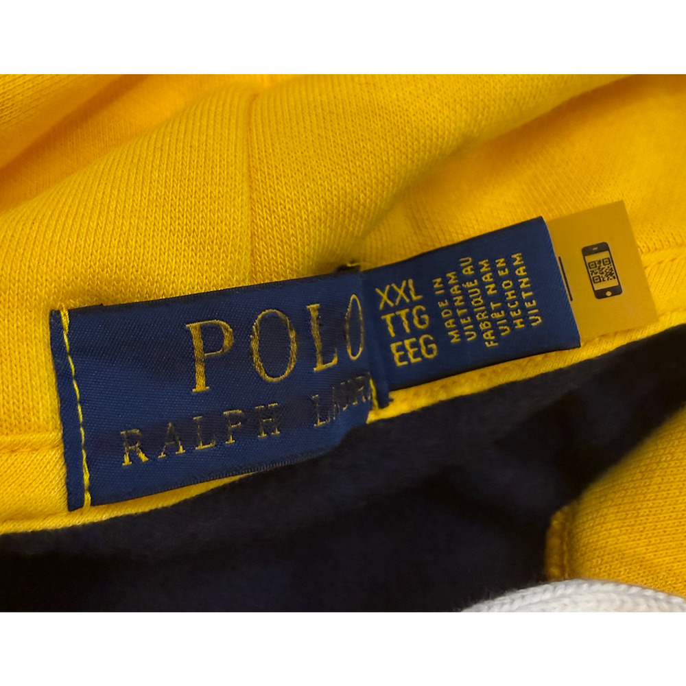 NEW POLO RALPH LAUREN POLO BEAR LOGO COLOR BLOCKED HOODIE HOODED SWEATSHIRT XXL - Picture 4 of 6